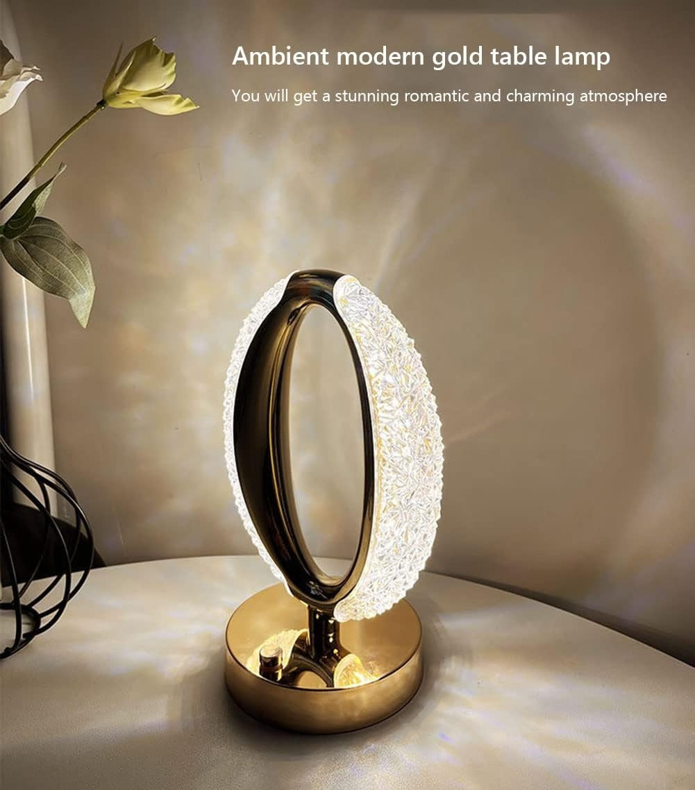 3W LED Oval Crystal Table Lamp