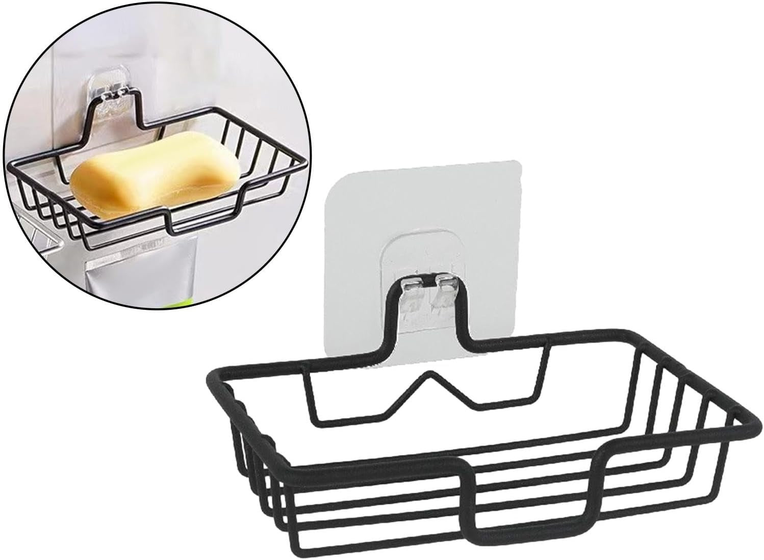 Wall-Mounted Steel Soap Bar Holder