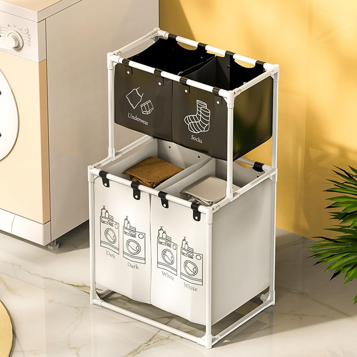 Laundry Sorter with Removable Bags