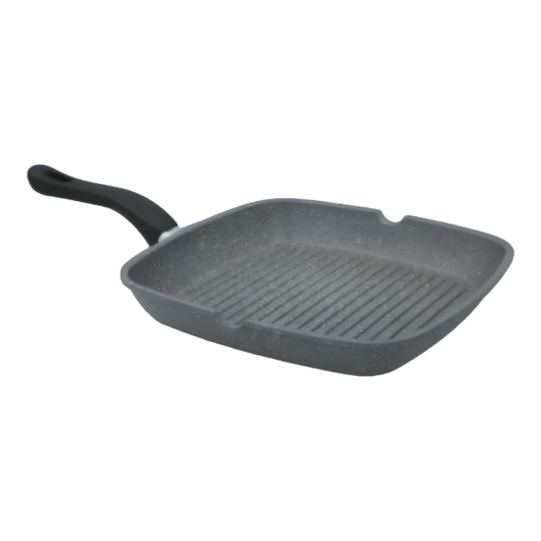 Illa Planeta Grill Pan searing steak with perfect grill marks.