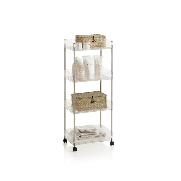 Acrylic 4-Tier Trolley