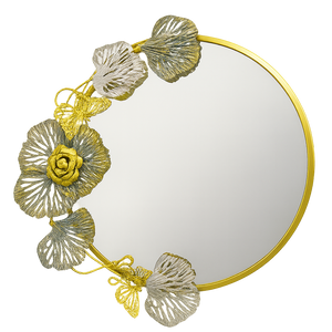 Halo Bloom Round Mirror (Gold)
