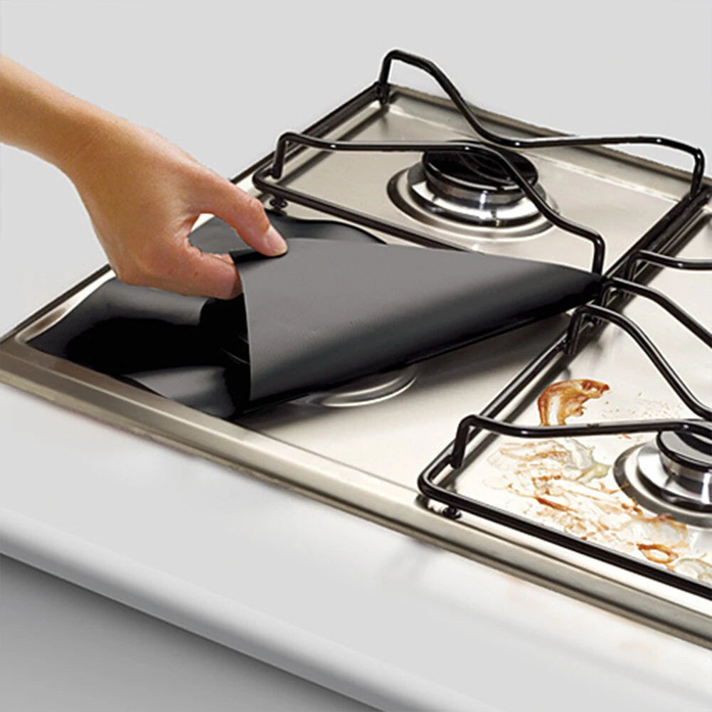 Reusable Gas Stove Burner Protectors (4-Pack)