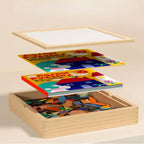 Wooden Magnetic Pattern Blocks Set – 168 PCS