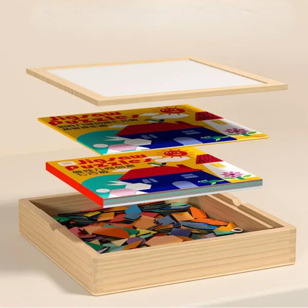 Wooden Magnetic Pattern Blocks Set – 168 PCS