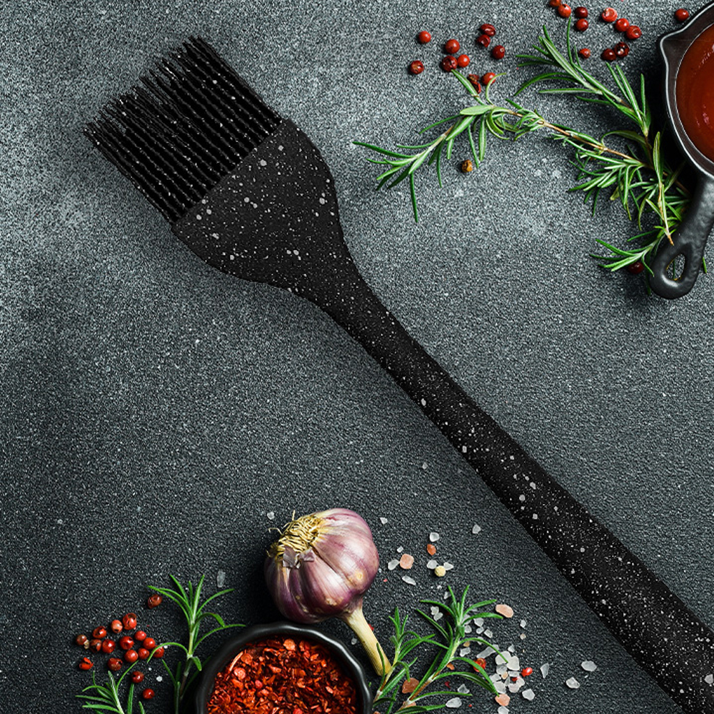 Speckled Silicone Basting Brush - Black