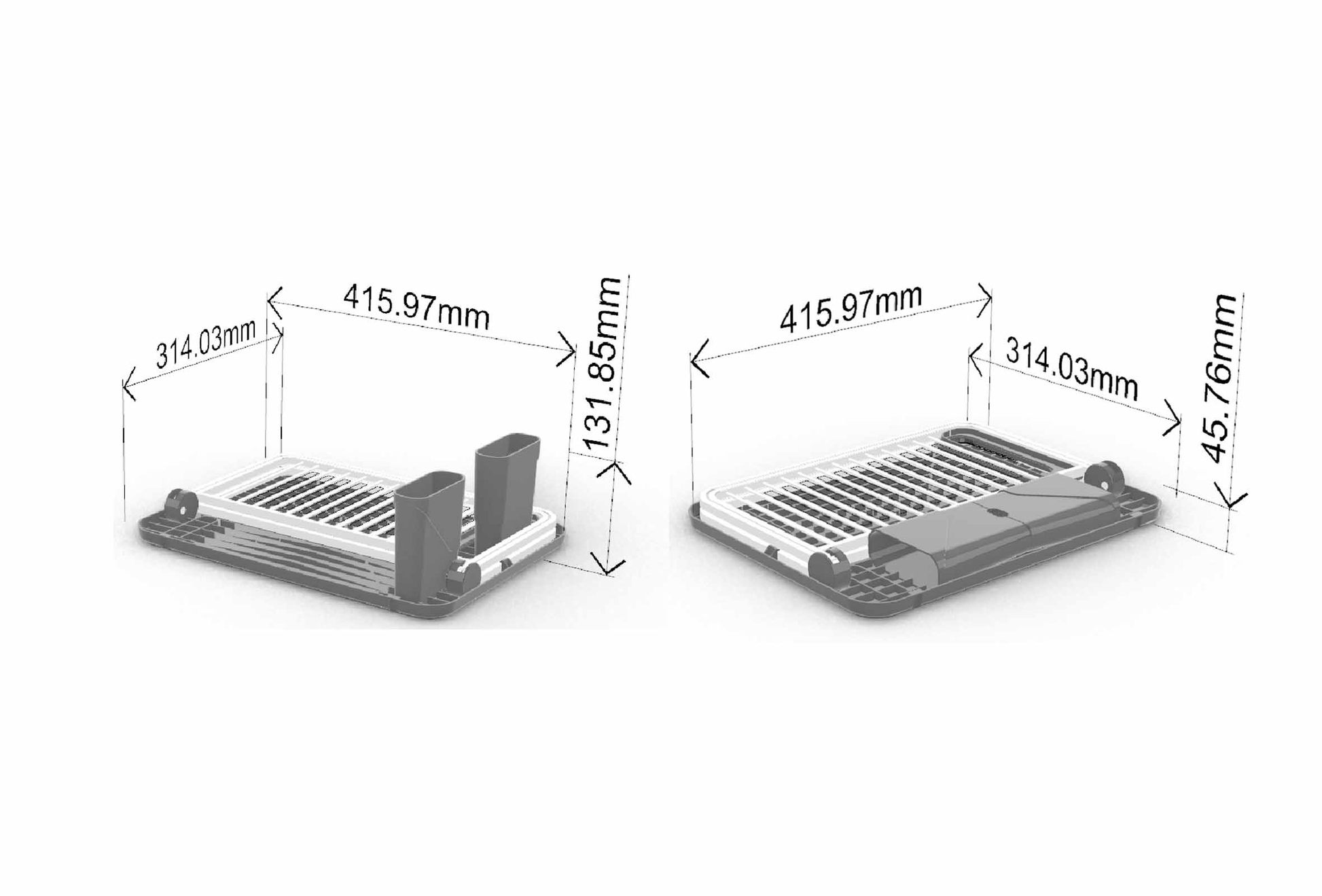 Foldable Aluminum Dish Rack