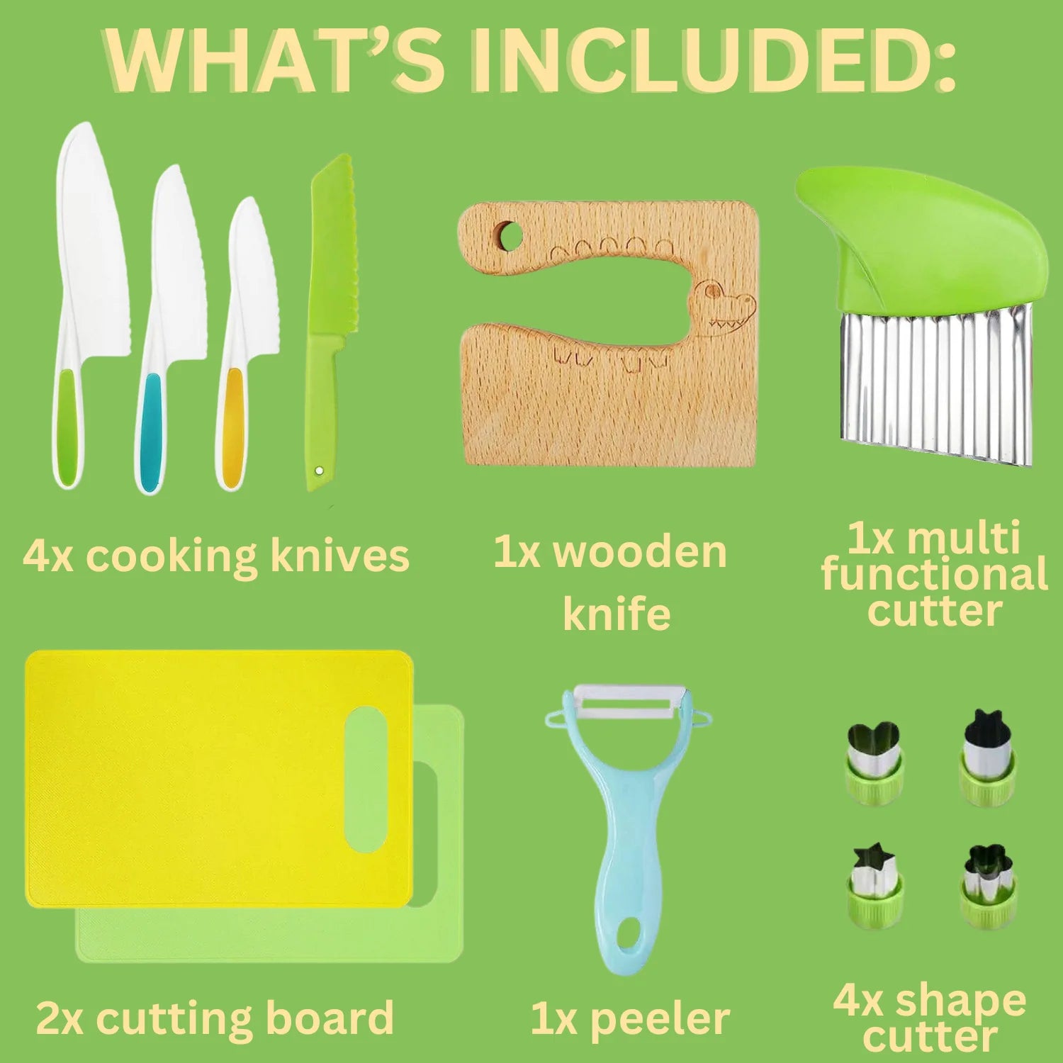 MiniChef Montessori Kitchen Tools – 13 Piece Set