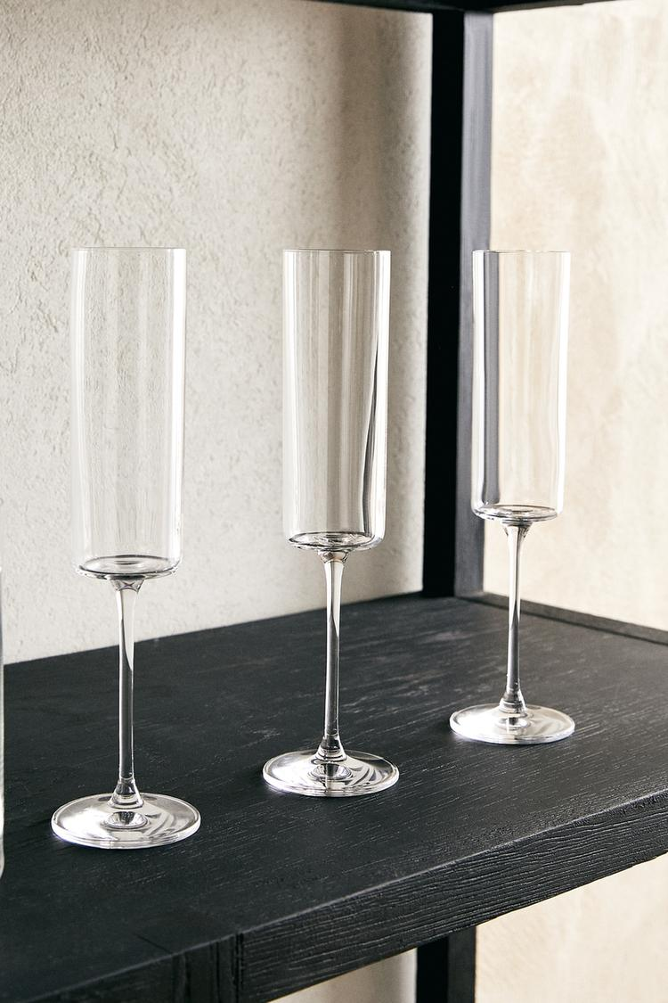 Crystal Flute Glasses 6pc Set
