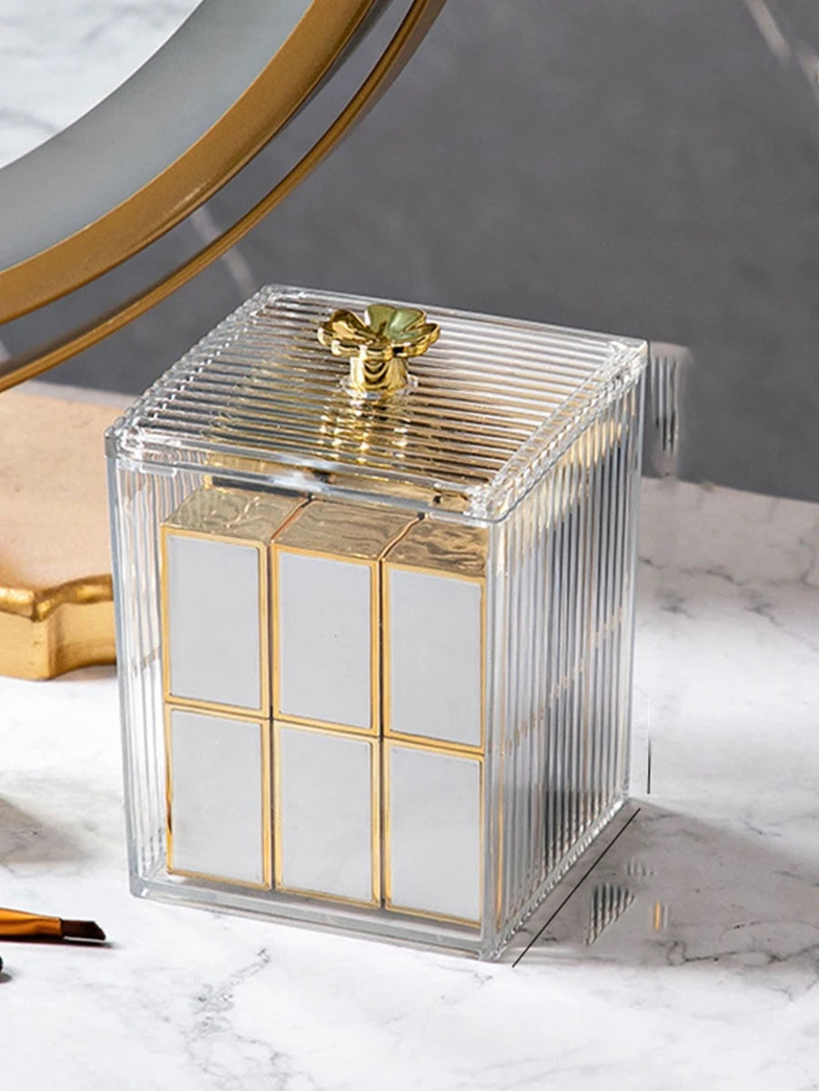 Transparent Cosmetic Organizer with multiple compartments