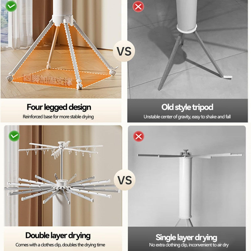 Octopus Cylinder Clothes Drying Rack