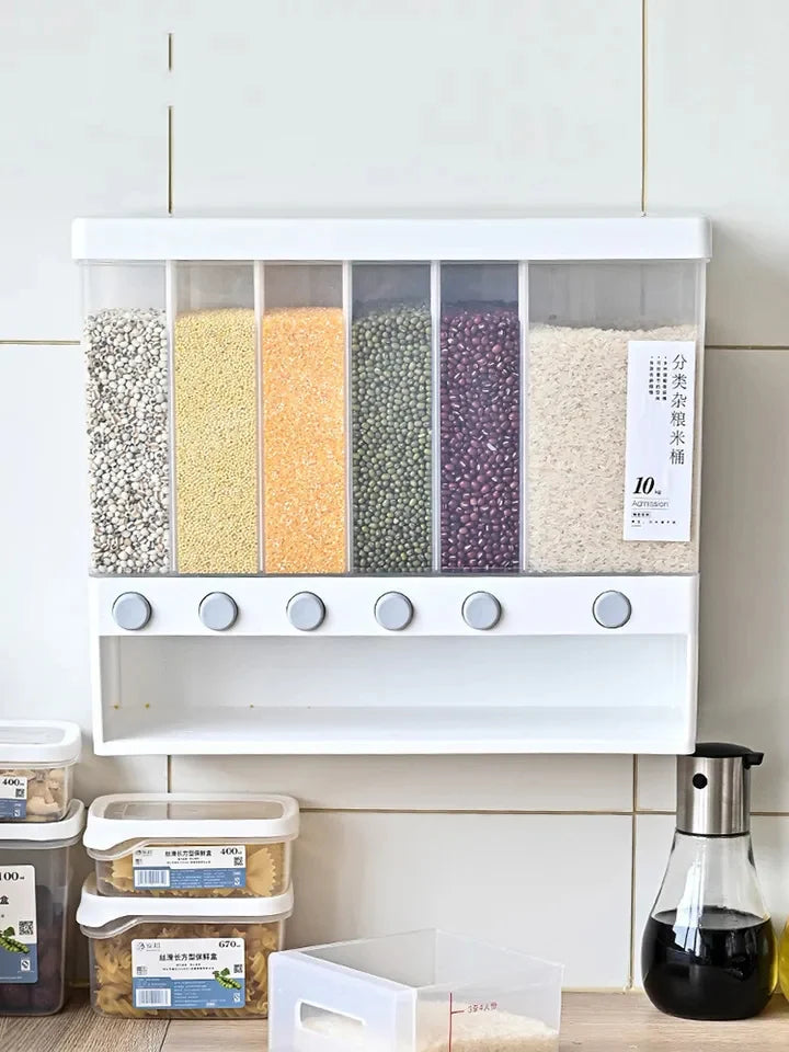 Wall-Mounted Multi-Compartment Food Dispenser