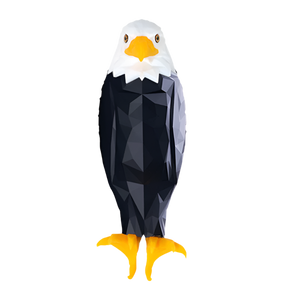 Geometric design of an eagle on a white background