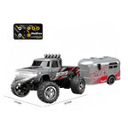 Toy truck with trailer on a white background, featuring Hotfree branding.