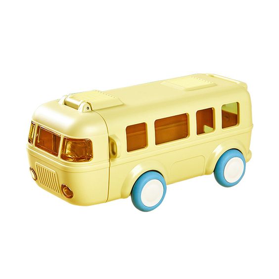  Portable and fun bus design water bottle, ideal for travel, sports, school, gym, and outdoor activities.