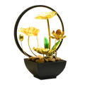 Golden Lotus Leaf Lamp