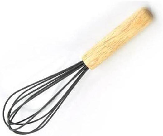 Wooden Handle Silicone Whisk – Non-Stick & Heat Resistant