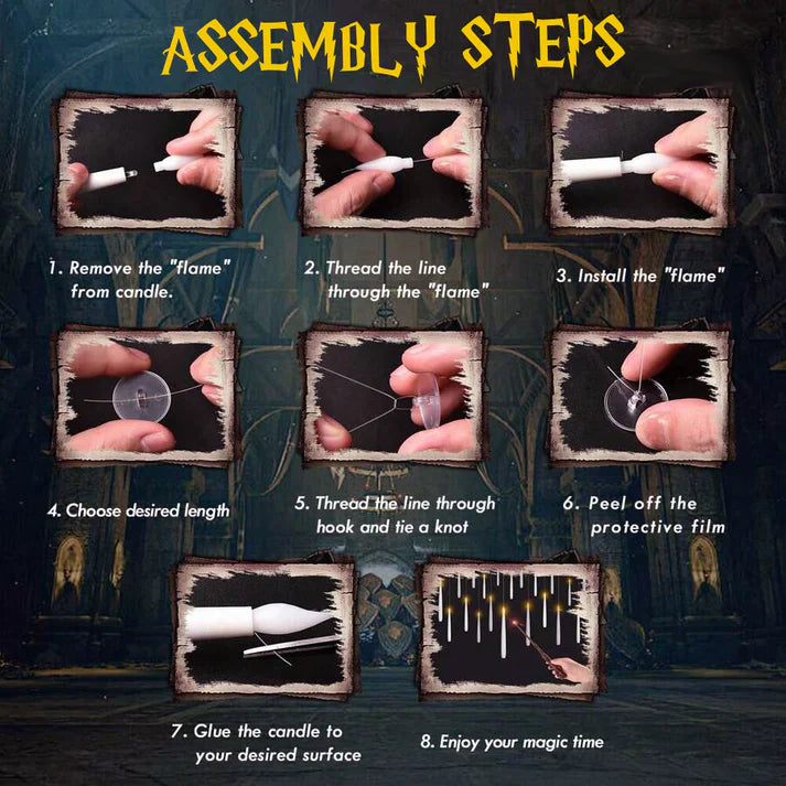 Floating Candles Set with Magic Wand