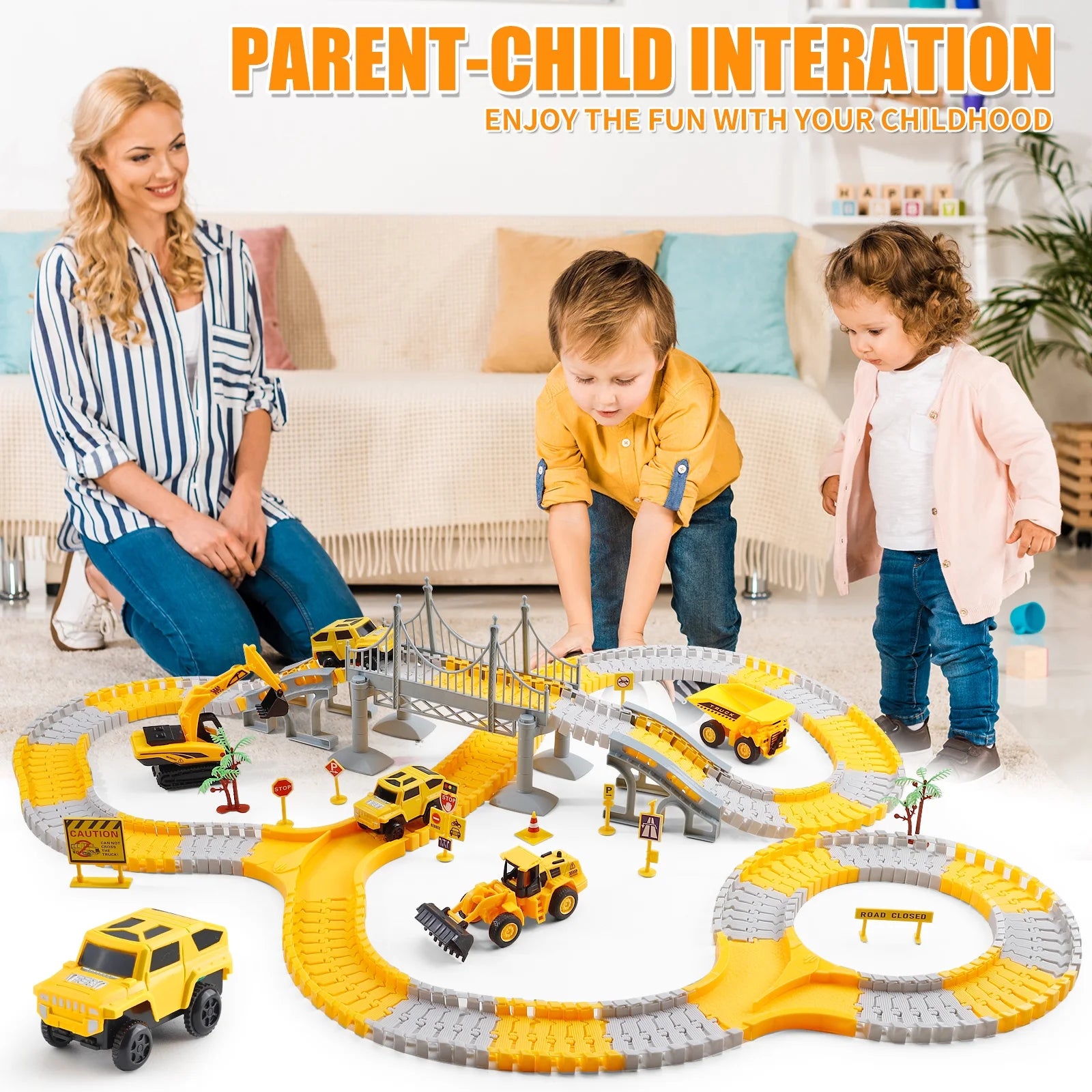 TurboTrack - Construction Racing Track Set