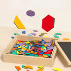 Wooden Magnetic Pattern Blocks Set – 168 PCS