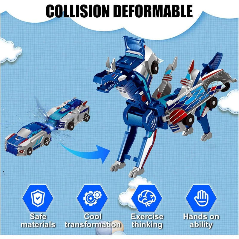 2 in 1 Transforming Race Car Dinosaur Toy