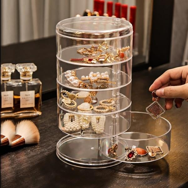 Rotating Acrylic Jewelry Organizer Box