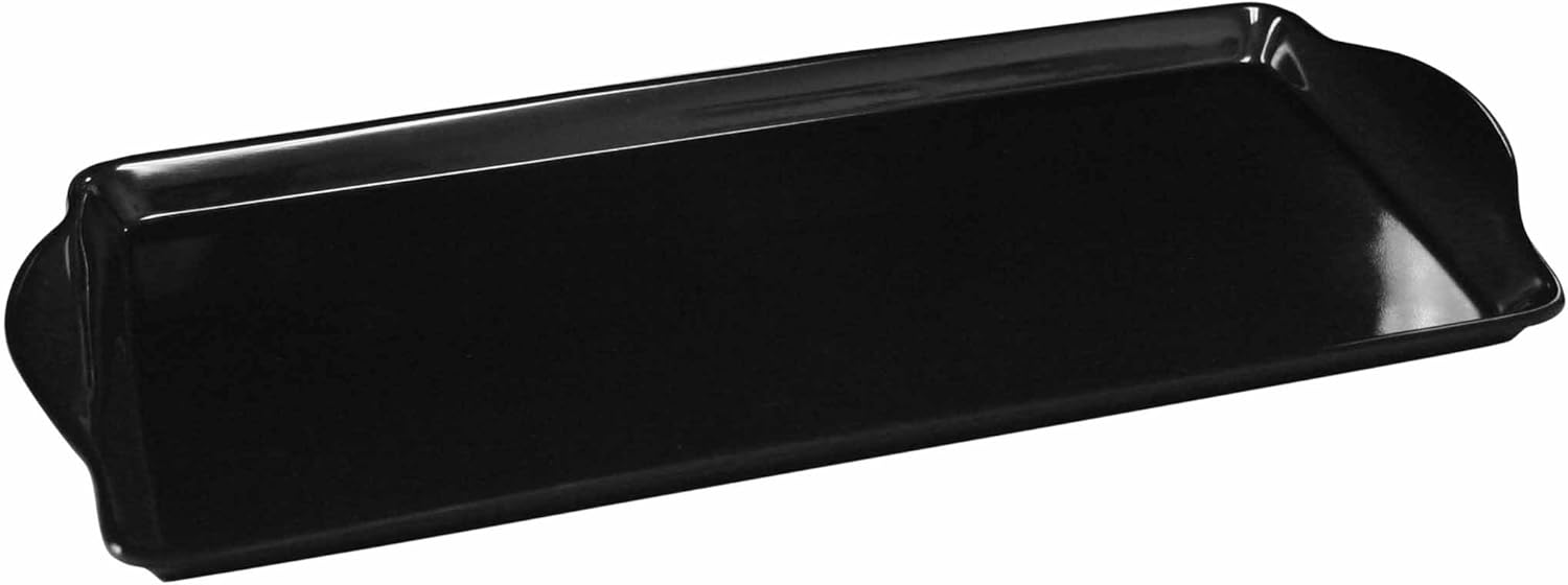 Elegant Black Ceramic Serving Platter – 36 CM