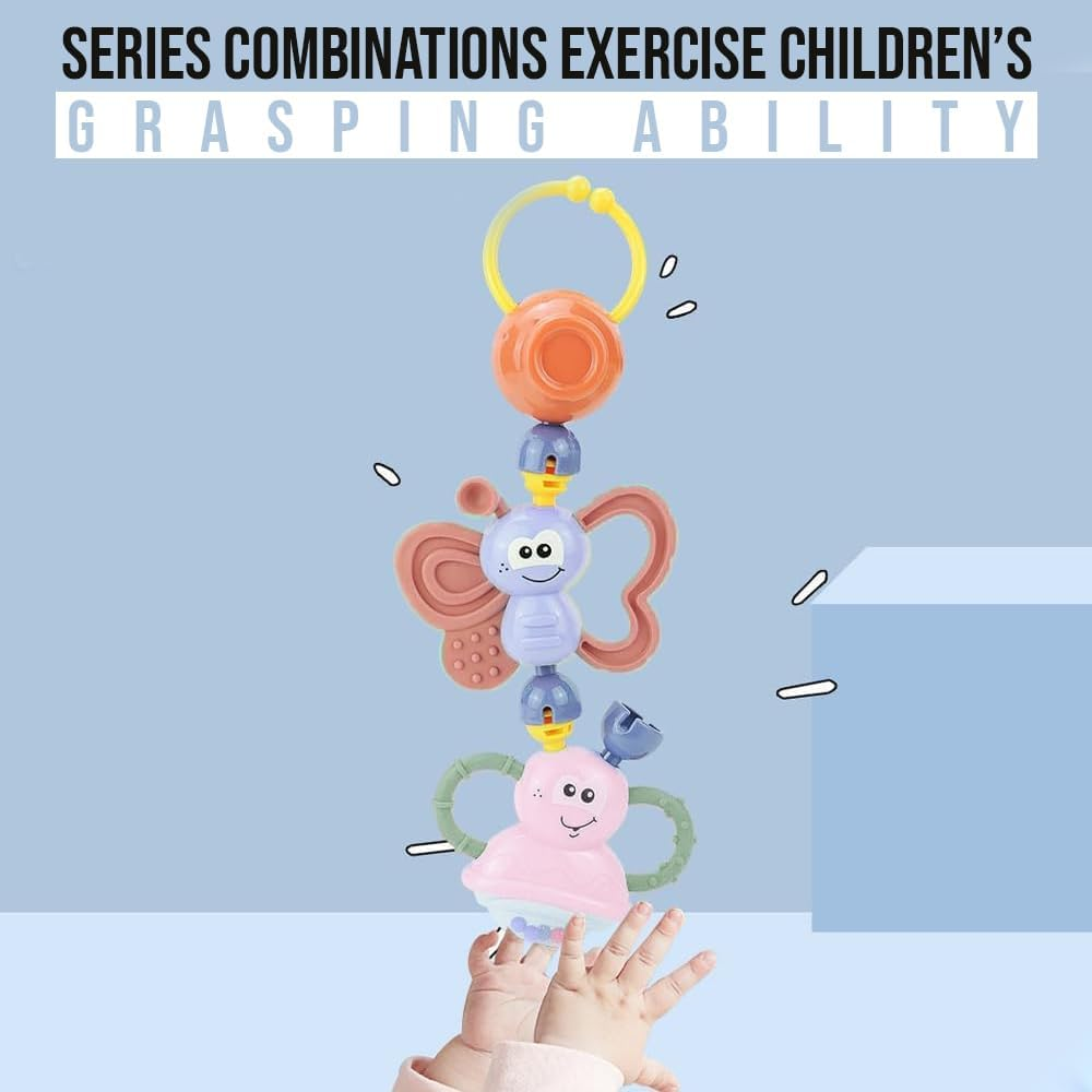 7 Pcs Baby Rattle Teether Set