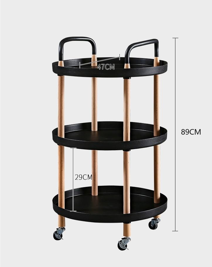 Tier Round Rolling Cart