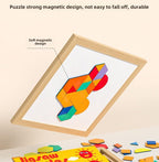 Wooden Magnetic Pattern Blocks Set – 168 PCS