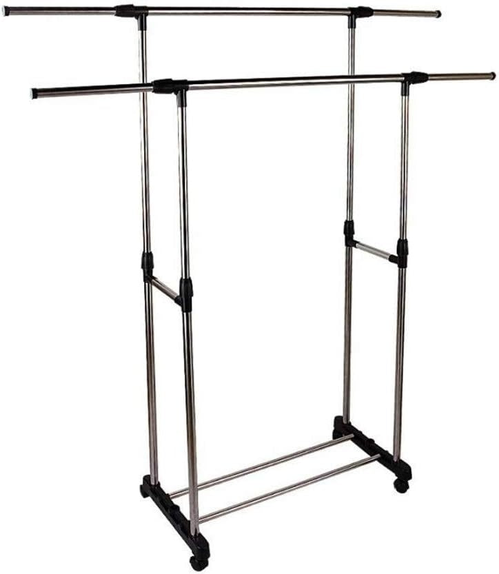 Double Rail Adjustable Garment Rack