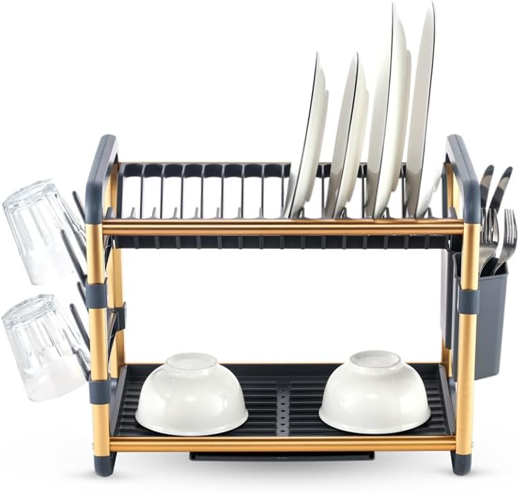 Dish Drying Stand with Drainer
