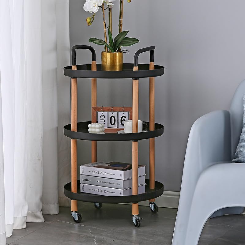 Tier Round Rolling Cart