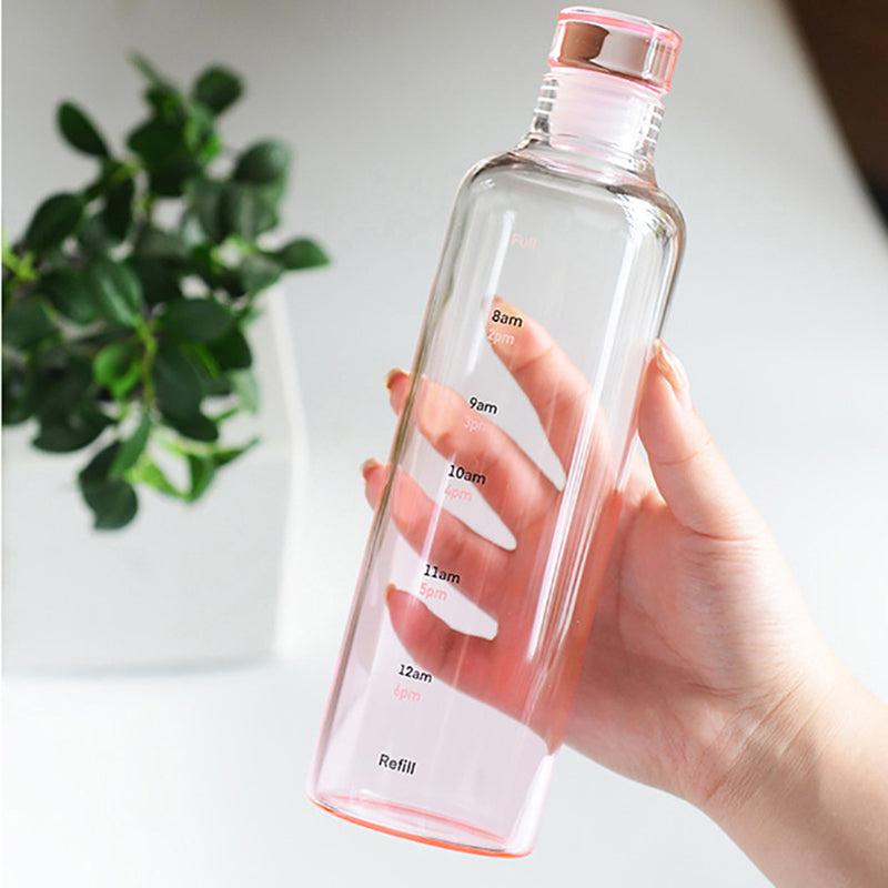 ٹائم مارکر کے ساتھ 500ml بڑی صلاحیت والی شیشے کی بوتل