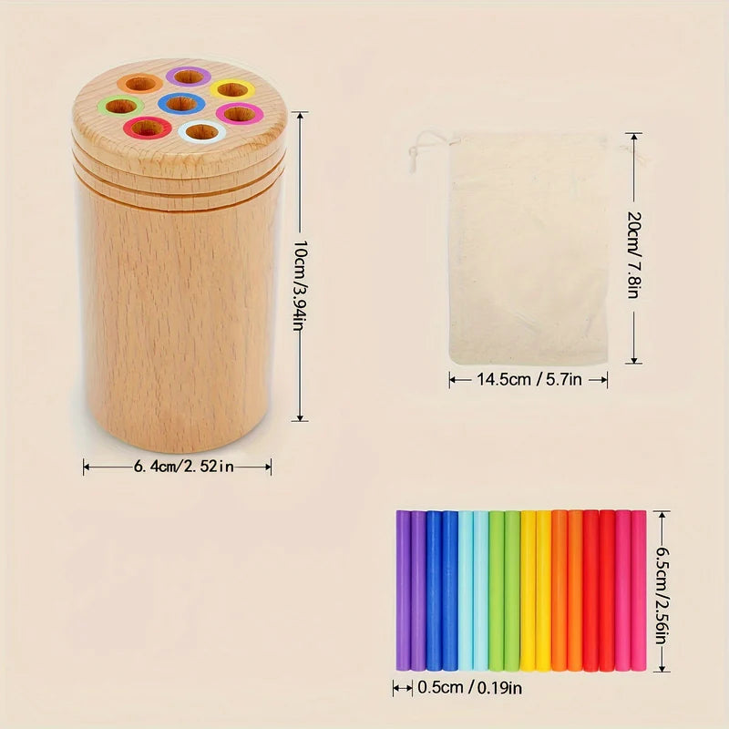 Wooden Color Sorting Sticks