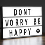 Cinematic Light Box with Letters