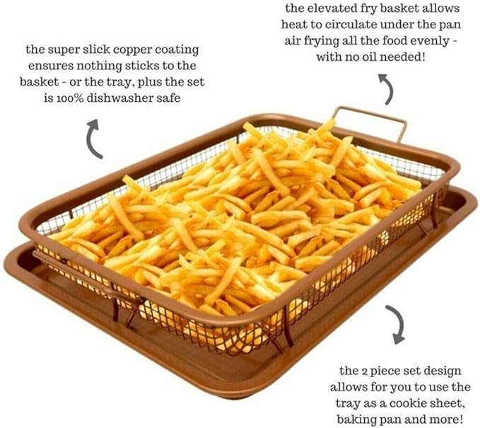 A versatile stainless steel barbecue basket set with a net basket and drainage basket, complete with tray and stand.