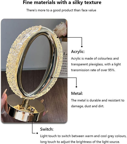 3W LED Oval Crystal Table Lamp