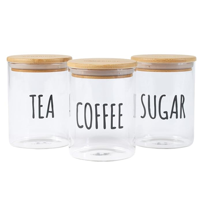 Glass Jar Set with Tray