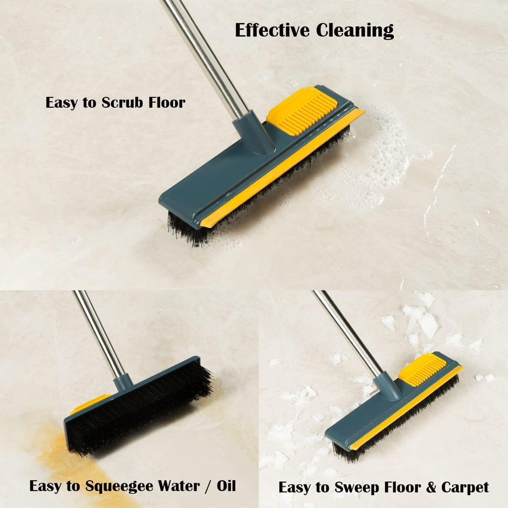 2-in-1 Rotating Floor Scrubber with Squeegee