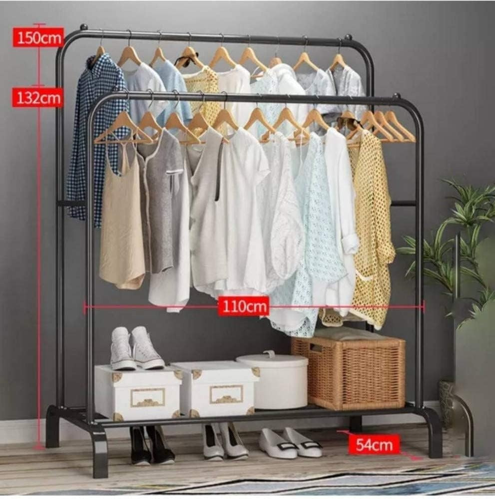 Metal Clothes Hanger Organizer with Bottom Storage Rack