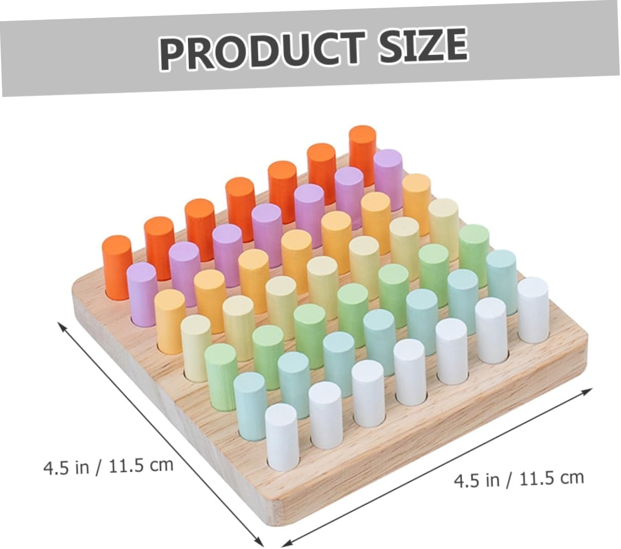 Wooden Color Sorting and Stacking Toy Set