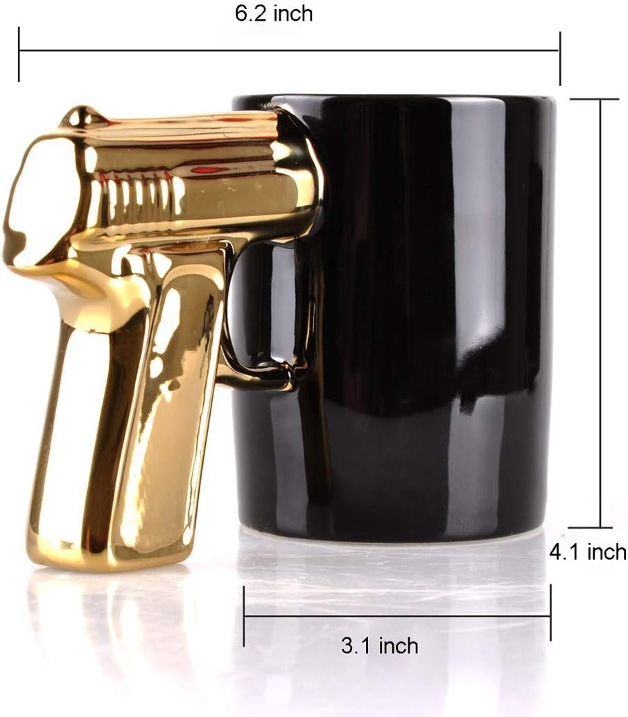 Pistol-Shaped Ceramic Mug