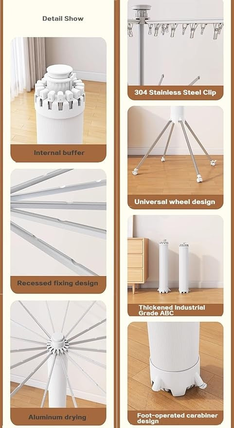 Octopus Cylinder Clothes Drying Rack