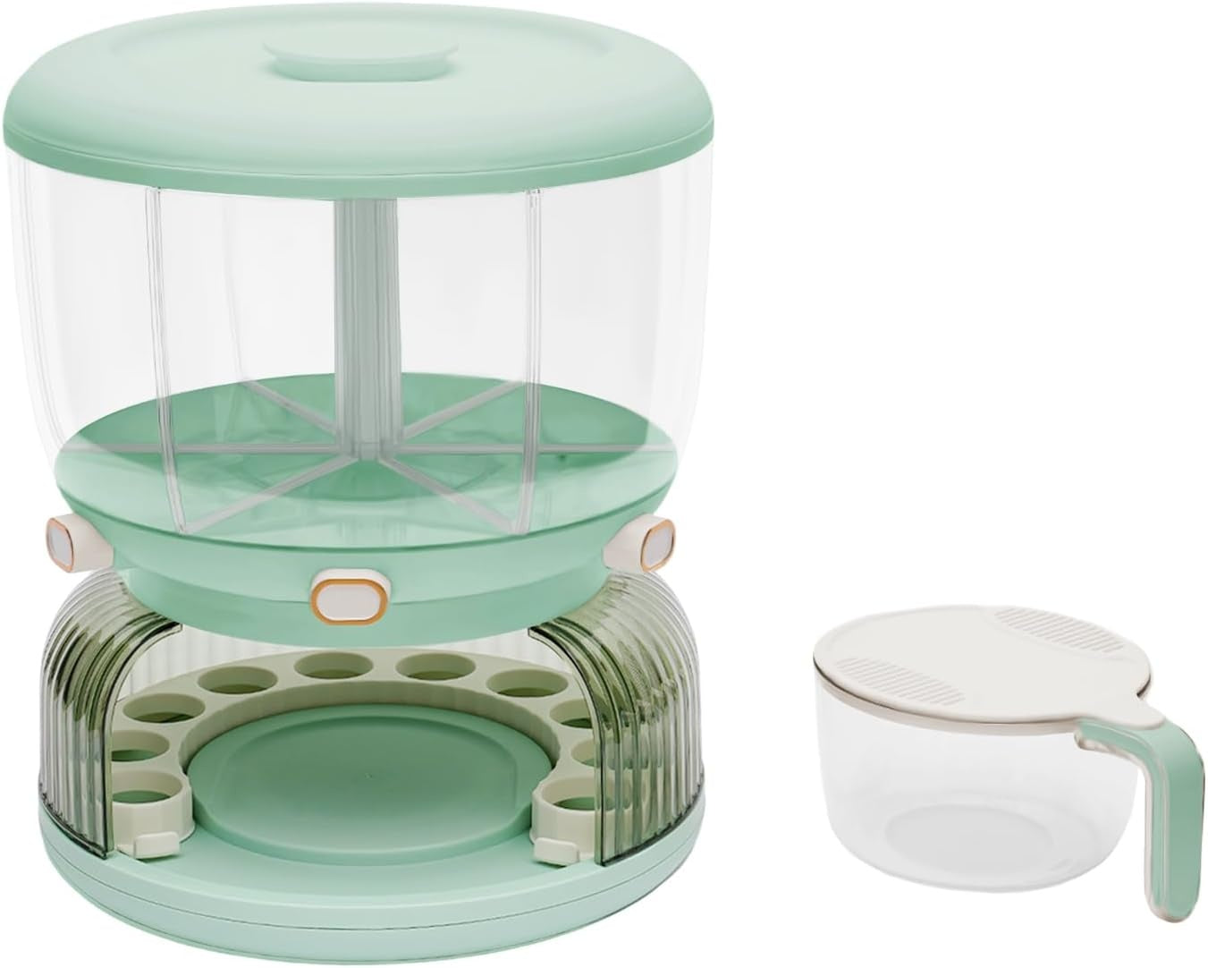360° Rotating Rice Dispenser with Egg Tray
