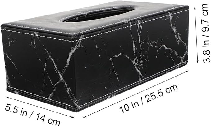 Black Leather Tissue Holder