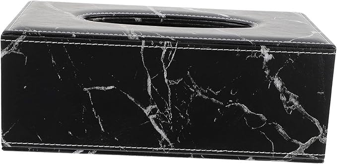 Black Leather Tissue Holder