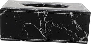 Black Leather Tissue Holder