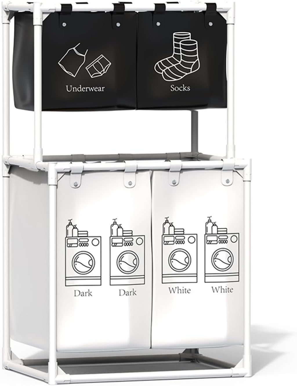 Laundry Sorter with Removable Bags