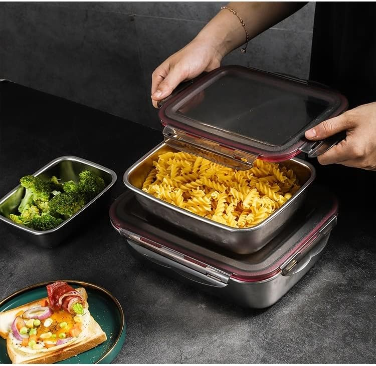 4-Piece Stainless Steel Bento Box Set